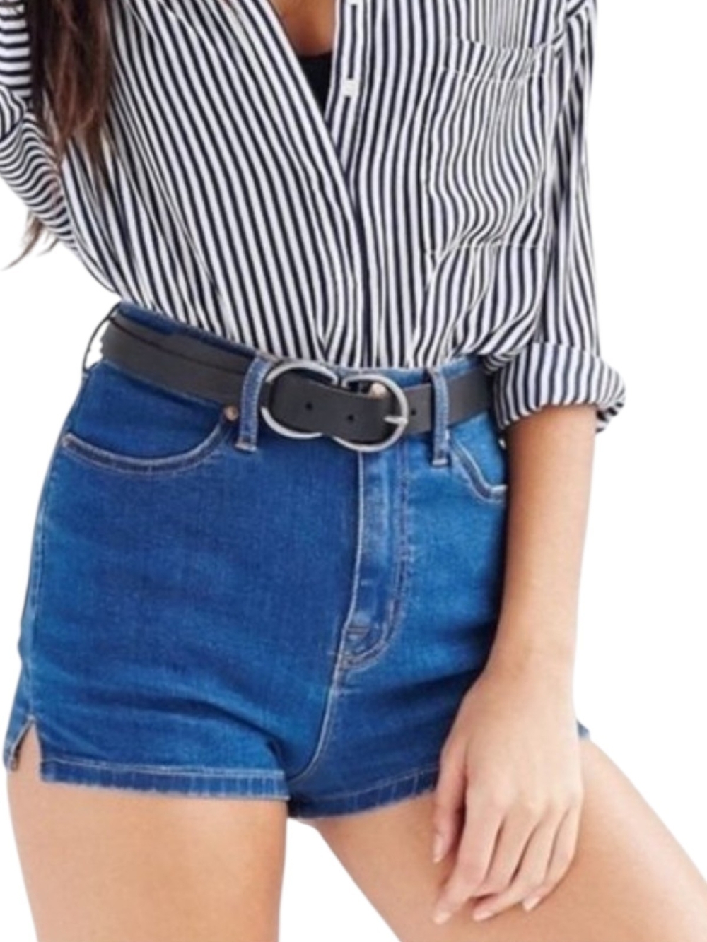 BDG Super High Rise Spade Pin Up Denim Shorts 27W Dark Blue High Waist Denim UO